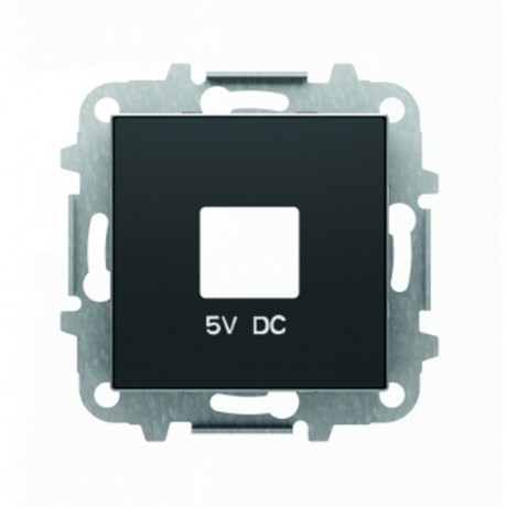 Накладка на розетку USB ABB SKY, скрытый монтаж, черный бархат, 8585 NS