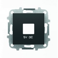 Накладка на розетку USB ABB SKY, скрытый монтаж, черный бархат, 8585 NS