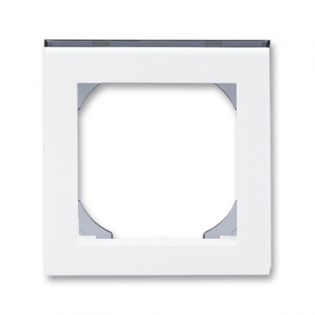 Рамка 1 пост ABB LEVIT, белый // дымчатый чёрный, 3901H-A05510 62