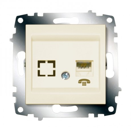 Розетка ABB COSMO, скрытый монтаж, кремовый, 619-010300-221