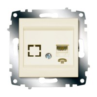 Розетка ABB COSMO, скрытый монтаж, кремовый, 619-010300-221