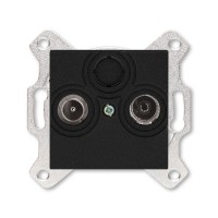 Розетка ABB LEVIT, скрытый монтаж, антрацит, 5011H-A03503 63W