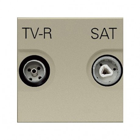 Розетка ABB ZENIT, скрытый монтаж, шампань, N2251.7 CV