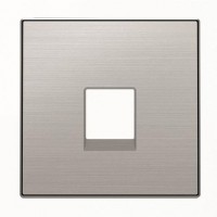 Накладка на розетку информационную ABB SKY, скрытый монтаж, нержавеющая сталь, 8517 AI