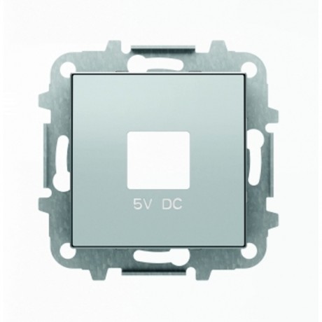 Накладка на розетку USB ABB SKY, скрытый монтаж, алюминий, 8585 PL