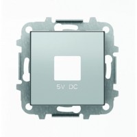 Накладка на розетку USB ABB SKY, скрытый монтаж, алюминий, 8585 PL