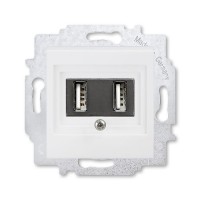 Розетка USB ABB LEVIT, скрытый монтаж, белый, 5014H-A00040 03W