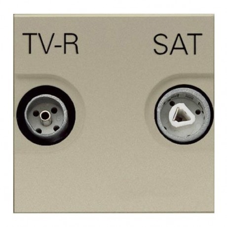 Розетка ABB ZENIT, скрытый монтаж, шампань, N2251.8 CV