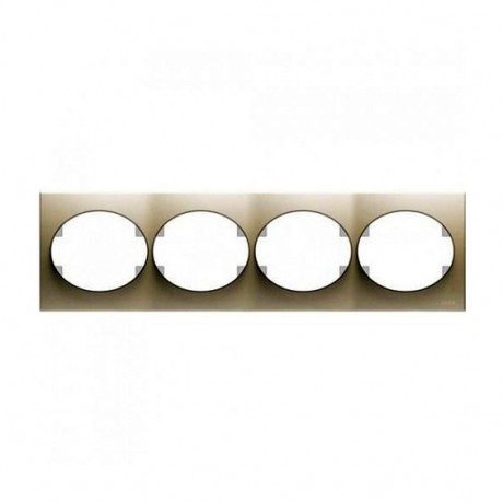 Рамка 4 поста ABB TACTO, горизонтальная, шампань, 5574.1 CV