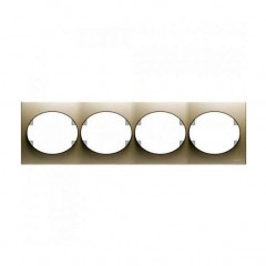 Рамка 4 поста ABB TACTO, горизонтальная, шампань, 5574.1 CV