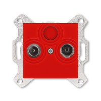 Розетка ABB LEVIT, скрытый монтаж, красный, 5011H-A03503 65W