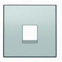 Накладка на розетку информационную ABB SKY, скрытый монтаж, алюминий, 8517 PL