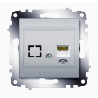 Розетка ABB COSMO, скрытый монтаж, алюминий, 619-011000-221