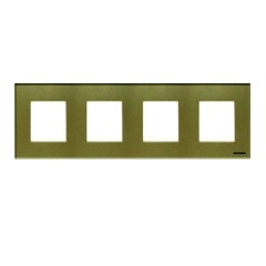 Рамка 4 поста ABB ZENIT, жемчужное стекло, N2274 CP