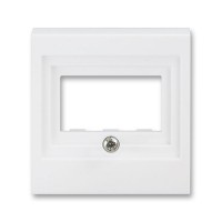Накладка на мультимедийную розетку ABB LEVIT, скрытый монтаж, белый, 5014H-A00040 03