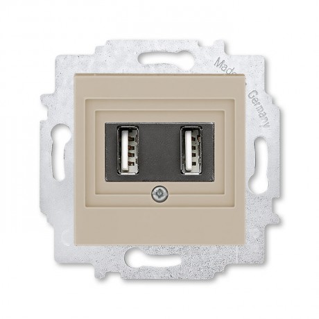 Розетка USB ABB LEVIT, скрытый монтаж, кофе макиато, 5014H-A00040 18W