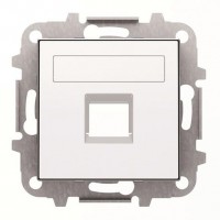 Накладка на розетку информационную ABB SKY, скрытый монтаж, глянцевый, 8518.1 BL