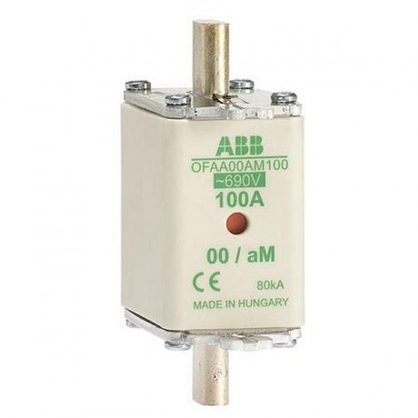 ABB Предохранитель OFAA00AM100 100А тип аМ размер00, до 690В, 1SCA022701R1850