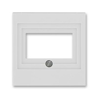 Накладка на мультимедийную розетку ABB LEVIT, скрытый монтаж, серый, 5014H-A00040 16