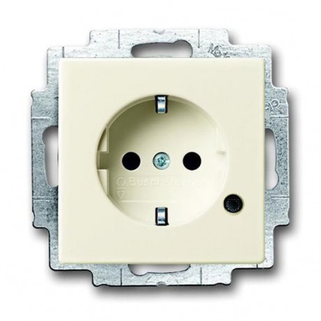 Розетка ABB, скрытый монтаж, с заземлением, слоновая кость, 20 EUCBL-82