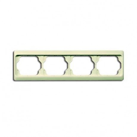 Рамка 4 поста ABB ALPHA EXCLUSIVE, горизонтальная, слоновая кость, 1724 KA-22G