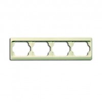 Рамка 4 поста ABB ALPHA EXCLUSIVE, горизонтальная, слоновая кость, 1724 KA-22G