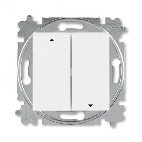 Выключатель для жалюзи 2-клавишный ABB LEVIT, механический, белый // белый, 3559H-A89445 03W