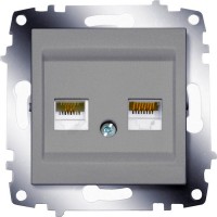 Розетка ABB COSMO, скрытый монтаж, алюминий, 619-011000-249