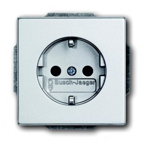 Розетка ABB, скрытый монтаж, с заземлением, алюминий, 20 EUCKS-83-500