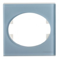 Рамка 1 пост ABB TACTO, синее стекло, 5571 CA