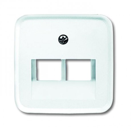 Накладка на розетку информационную ABB REFLEX, скрытый монтаж, альпийский белый, 1803-02-214-500