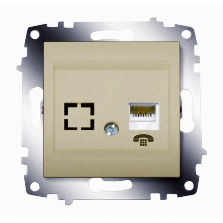 Розетка ABB COSMO, скрытый монтаж, титан, 619-011400-221