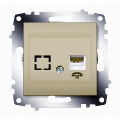 Розетка ABB COSMO, скрытый монтаж, титан, 619-011400-221