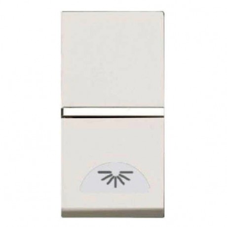 Выключатель 1-клавишный кнопочный ABB ZENIT, альпийский белый, N2104.2 BL