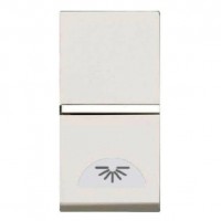 Выключатель 1-клавишный кнопочный ABB ZENIT, альпийский белый, N2104.2 BL