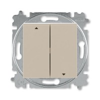 Выключатель для жалюзи 2-клавишный ABB LEVIT, механический, кофе макиато // белый, 3559H-A89445 18W