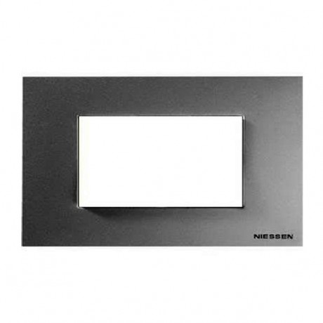 Рамка 4 модуля ABB ZENIT, серебристый, N2474 PL