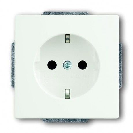 Розетка ABB FUTURE, скрытый монтаж, с заземлением, белый бархат, 20 EUC-884-500