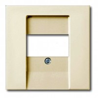 Накладка на аудиорозетку ABB BASIC55, скрытый монтаж, слоновая кость, 2539-92-507