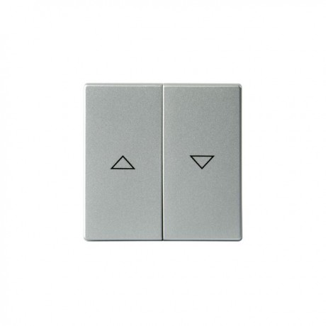 Клавиша двойная ABB IMPRESSIVO, алюминий, 1785JA-83