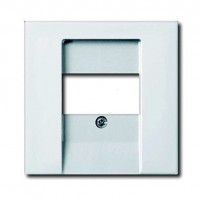 Накладка на аудиорозетку ABB BASIC55, скрытый монтаж, альпийский белый, 2539-94-507