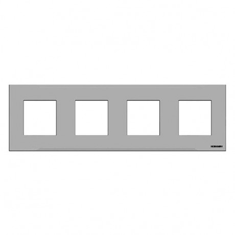 Рамка 4 поста ABB ZENIT, серебристый, N2274 PL