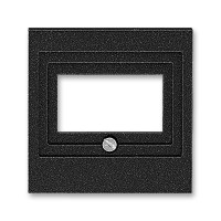 Накладка на мультимедийную розетку ABB LEVIT, скрытый монтаж, антрацит, 5014H-A00040 63