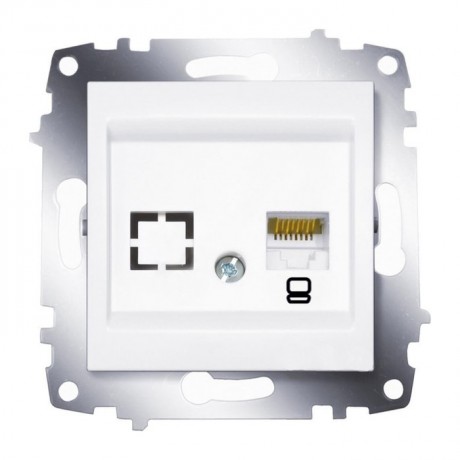 Розетка ABB COSMO, скрытый монтаж, белый, 619-010200-247