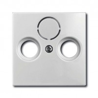 Накладка на розетку телевизионную ABB BASIC55, скрытый монтаж, альпийский белый, 1743-94-507