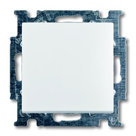 Выключатель 1-клавишный кнопочный ABB BASIC55, альпийский белый, 2026 UC-94-507