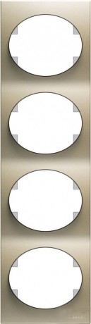 Рамка 4 поста ABB TACTO, вертикальная, бук, 5574 AE