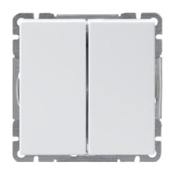 Выключатель 2-клавишный ABB IMPRESSIVO, белый, 1065UC-84