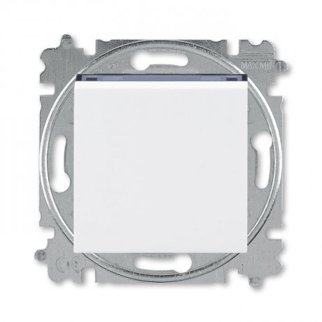 Выключатель 1-клавишный ABB LEVIT, белый // дымчатый черный, 3559H-A01445 62W