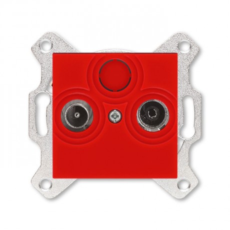 Розетка ABB LEVIT, скрытый монтаж, красный, 5011H-A03607 65W
